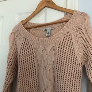 Pale pink knit sweater